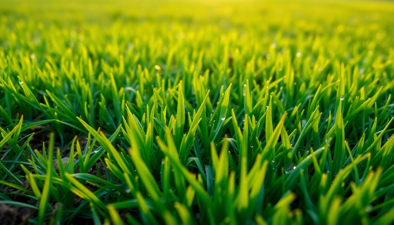 Lawn top dressing application on a lush green lawn, highlighting rich soil texture and vibrant grass.