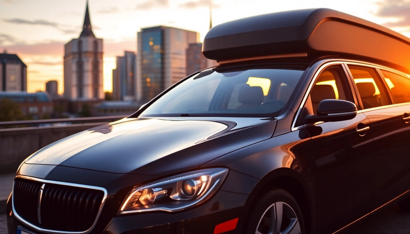 Providing a cheap chauffeur service Glasgow with a sleek black car for luxurious travel.