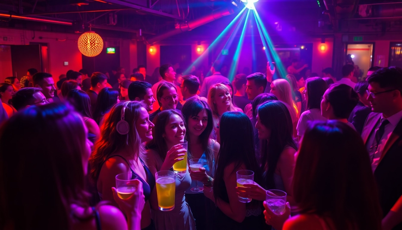 People celebrating at an afterwork party in Berlin with vibrant drinks and a festive ambiance.