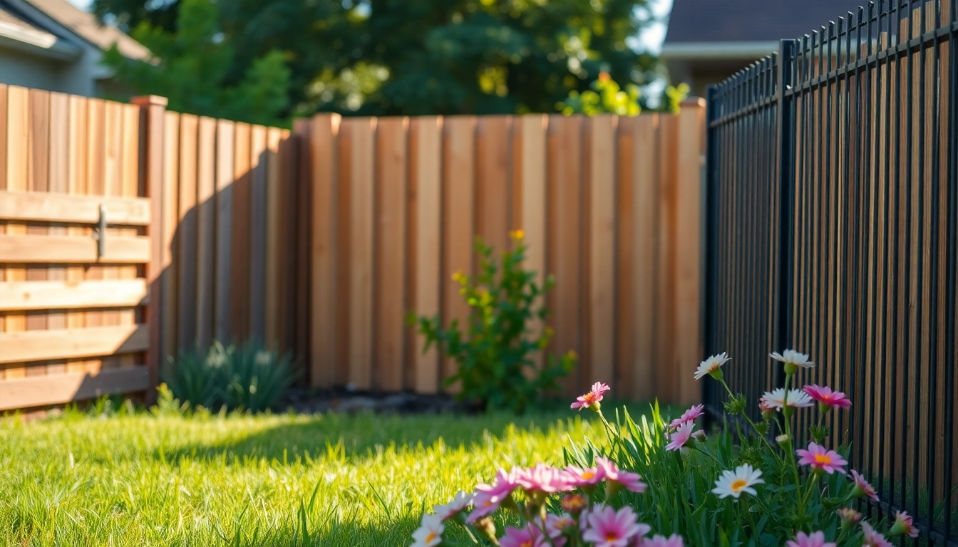 See quality fencing by fencing companies Manchester enhancing a beautiful backyard landscape.