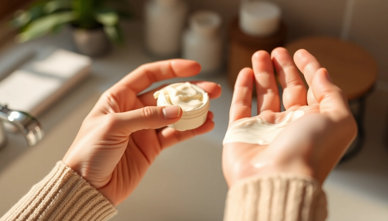 Hydrate and nourish your hands with a rich hand moisturiser cream application.