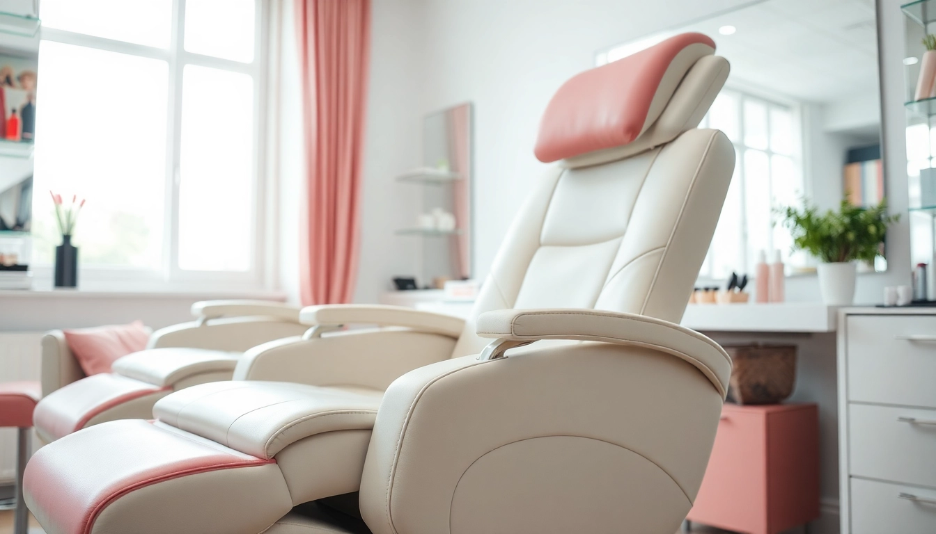 Kosmetikstuhl in einem modernen Salon für Beauty-Behandlungen und professionelle Anwendungen