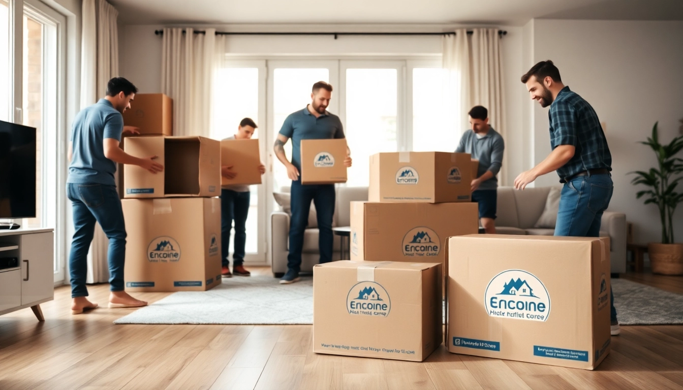 Efficient Umzug Fürth services with professional movers packing furniture securely in boxes.