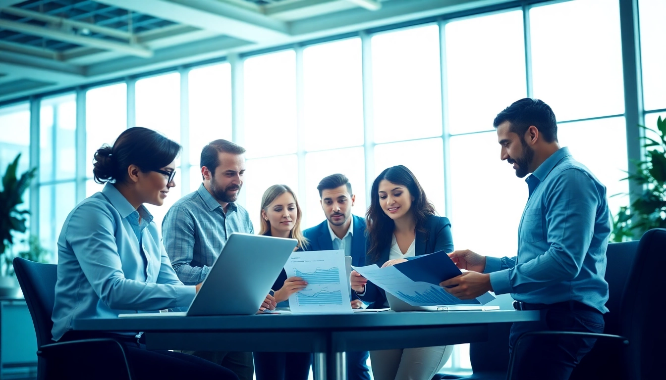 Conducting competitor pricing analysis in a bright, collaborative office environment with professionals.