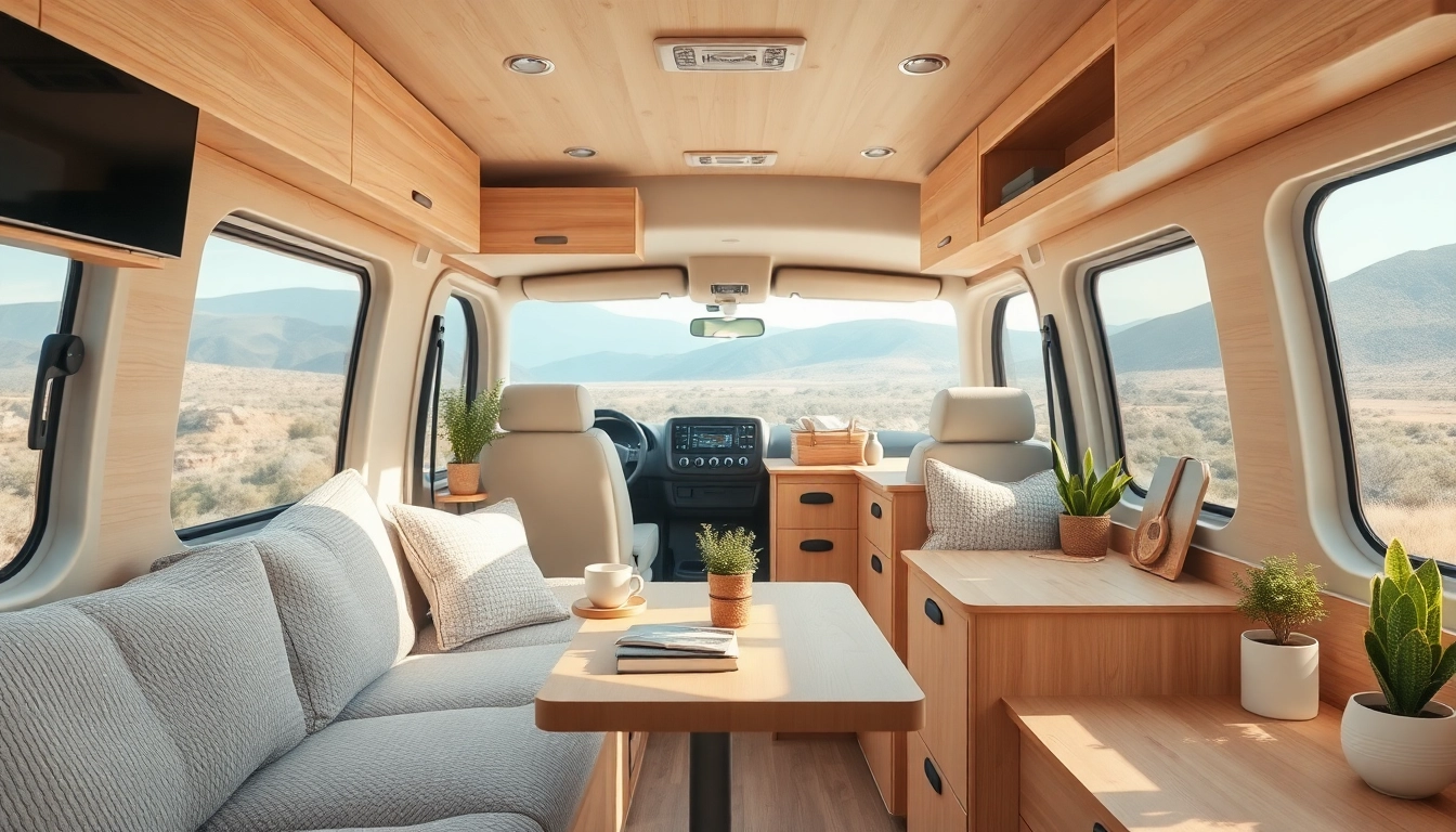 Discover a perfect Van interior showcasing cozy setups and essential camping gear.