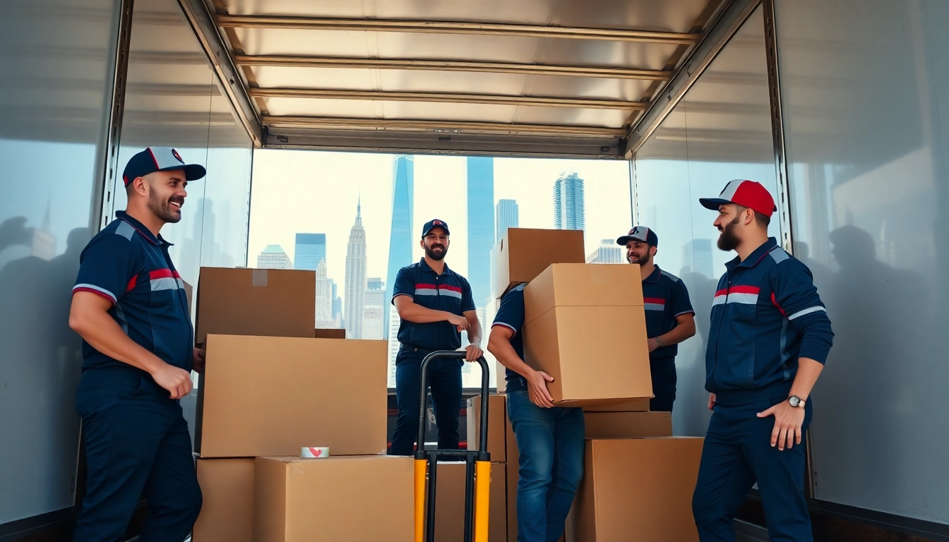 Cheap movers NYC efficiently loading boxes in New York City, reflecting professionalism and energy.