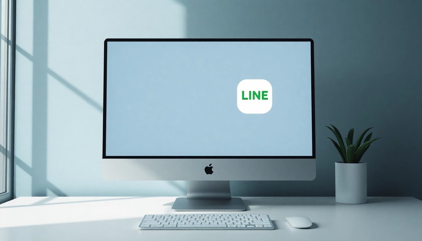 Engaging view of line電腦版下載 on a stylish computer, highlighting its user-friendly interface.