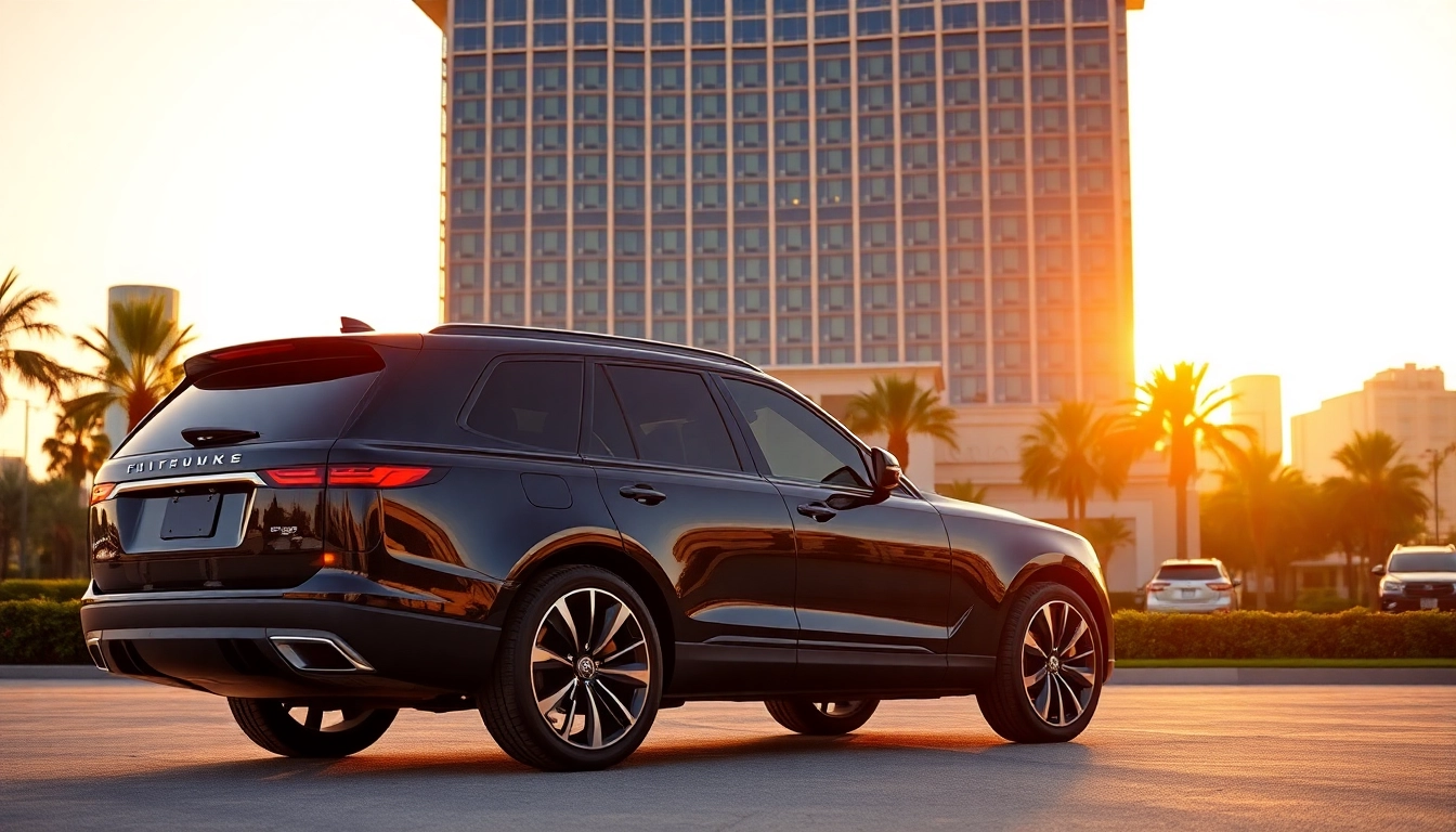 Experience premium car service atlanta with our stylish SUV ready for your journey.