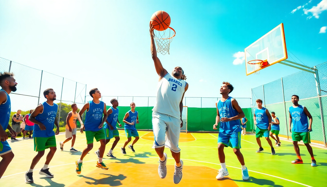 Dynamic action shot showcasing the energy at Takeover Basketball Academy during practice.