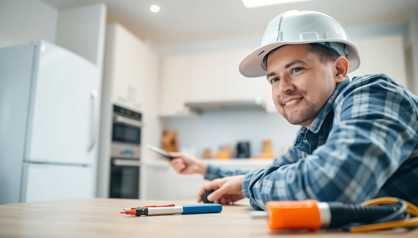 Delivering high-quality Electrical Service with a professional electrician in action in a modern home.