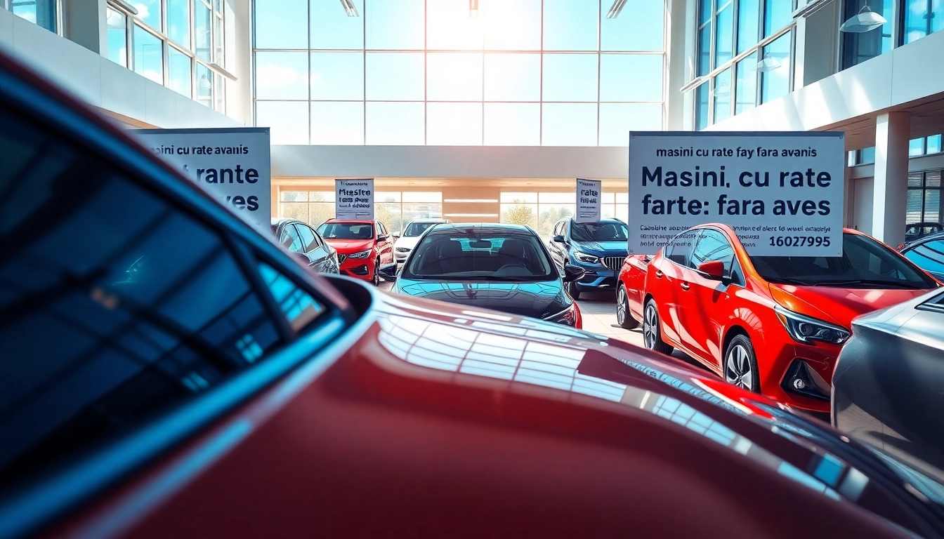 Găsește masini cu rate fara avans la un dealership modern cu oferte atractive.