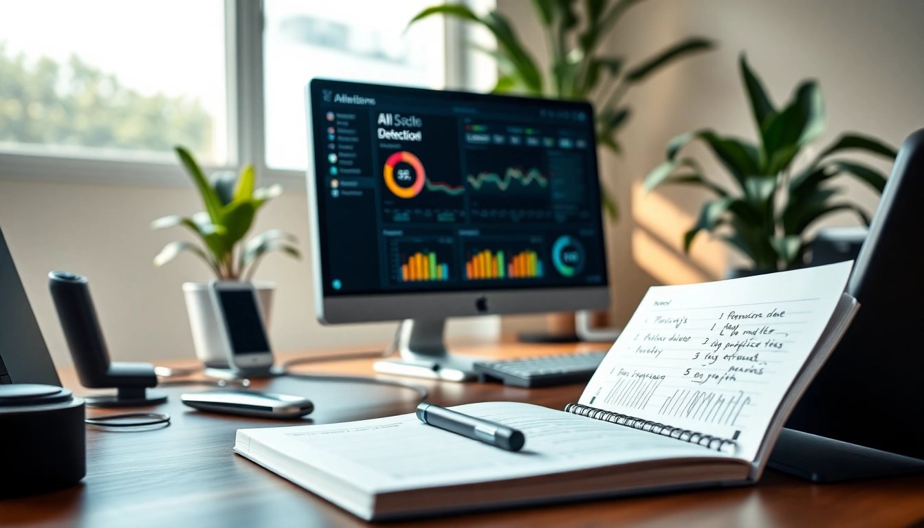 Check text authenticity with an efficient ai detector in a modern workspace.