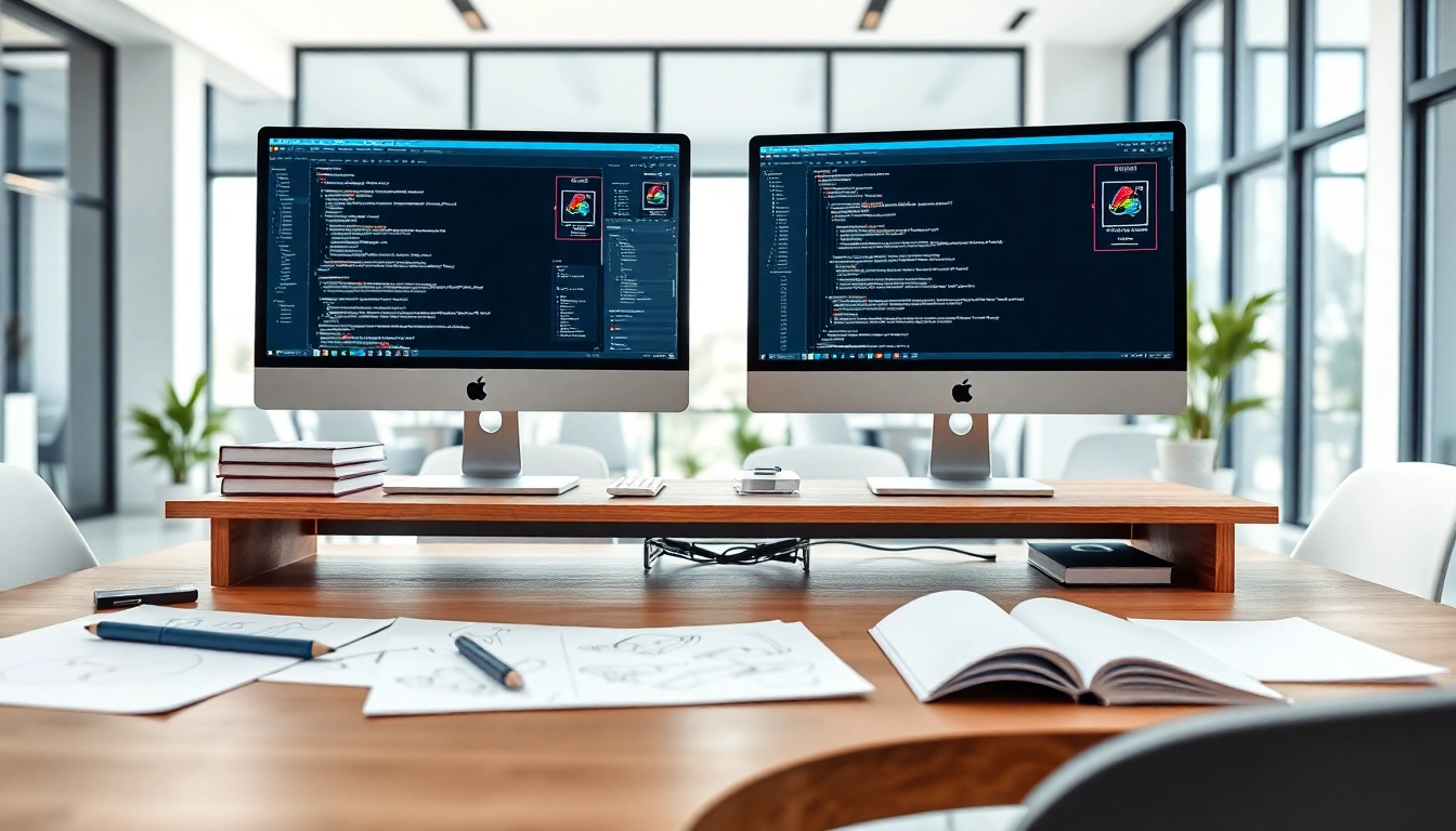 Enhance your web development skills in a professional workspace with creative elements.