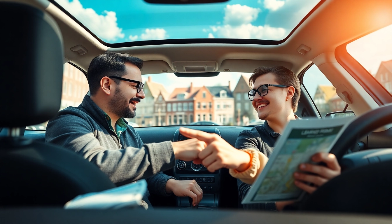 Leerling maakt rijlessen Utrecht met een deskundige instructeur in een moderne auto.
