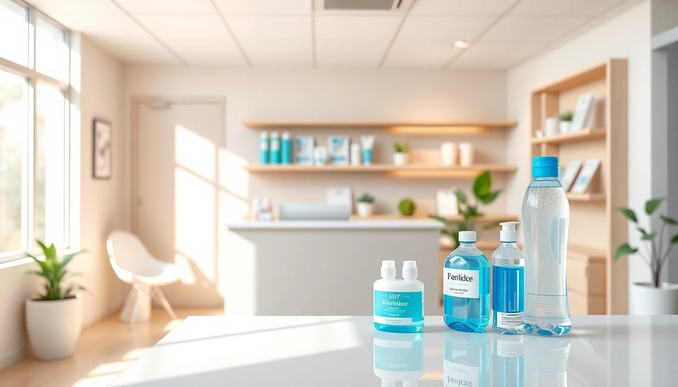 Promote hygiene through a welcoming dental clinic showcasing clean reception and dental products.