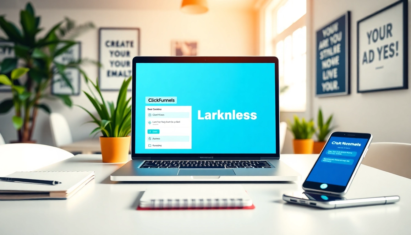 Learn how to build an email list using ClickFunnels with digital marketer at a modern workspace.