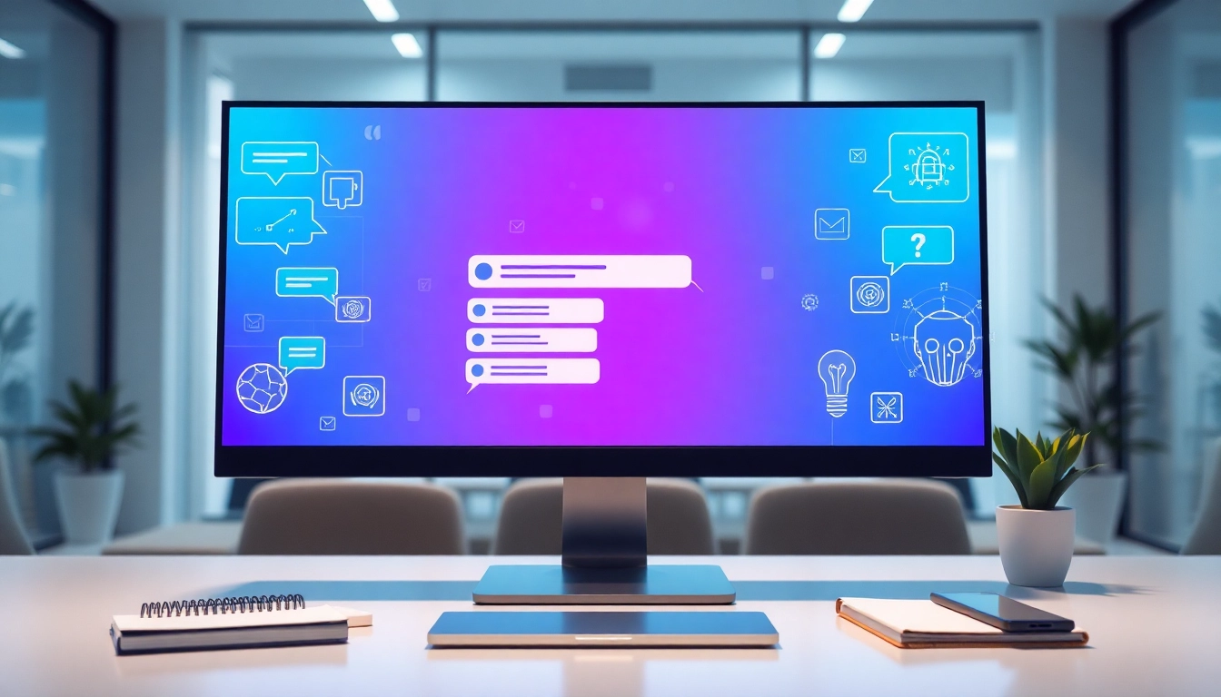 Engage with a chatgpt chatbot on a sleek interface showcasing modern tech features.
