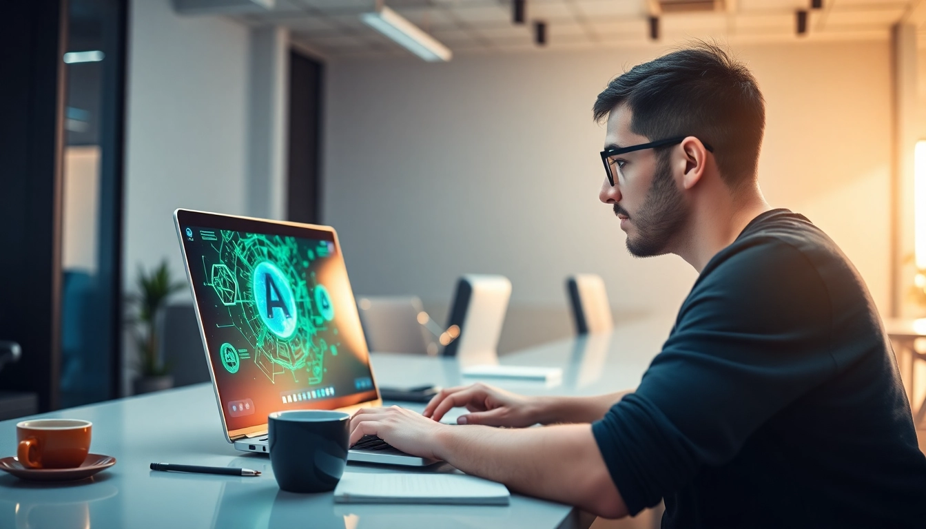 Generate powerful visuals using api for midjourney in a modern workspace with AI tools.