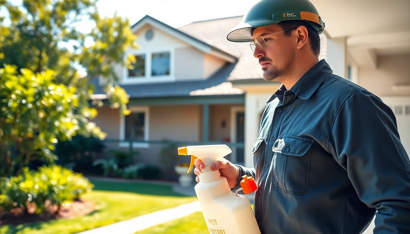 Pest control Sydney technician inspecting residential property for infestations.
