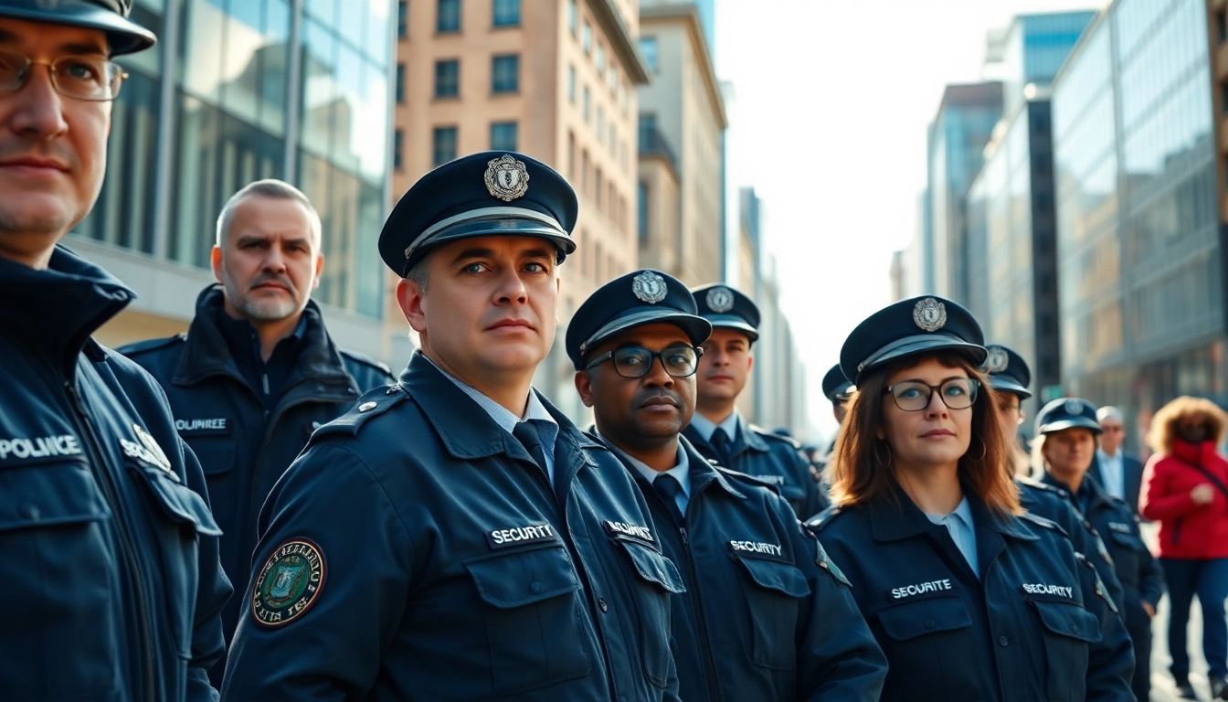 Security Guards Liverpool overseeing a busy city area, portraying vigilance and professionalism.
