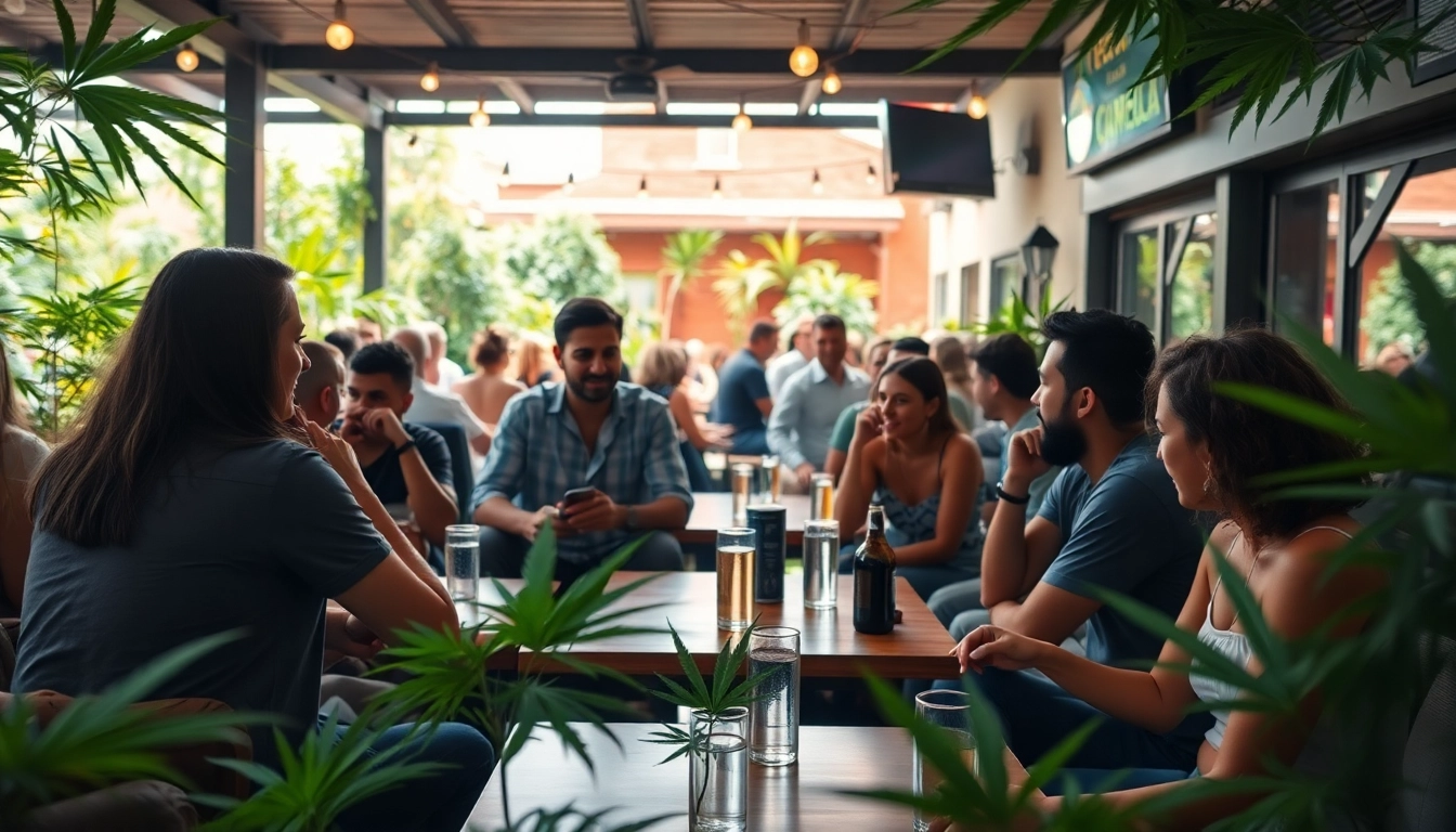 Experience the vibrant cannabis culture at https://cannabisbcn.com with patrons enjoying a social atmosphere in Barcelona