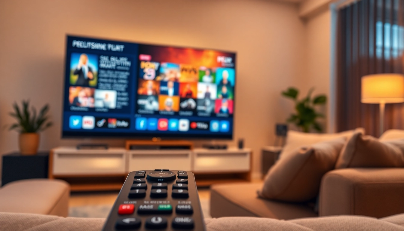 Affichez IPTV code sur un téléviseur moderne dans un salon confortable.