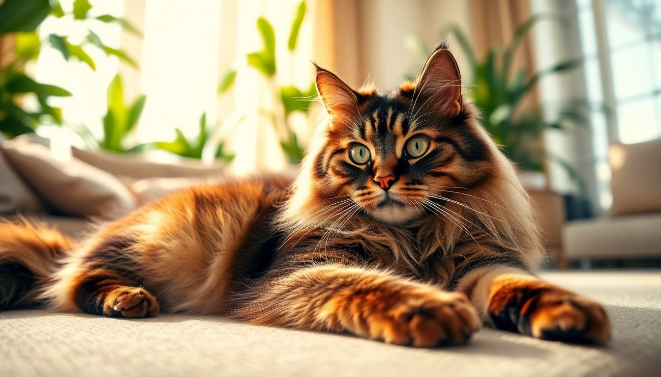Maine Coon cats for sale Sacramento showcasing a beautiful Maine Coon cat in a cozy living room setting.