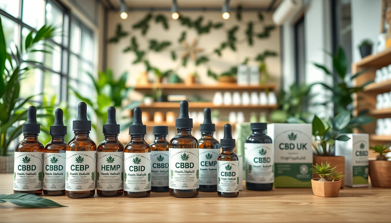 Showcase of CBD UK products highlighting quality and wellness in a vibrant setting.