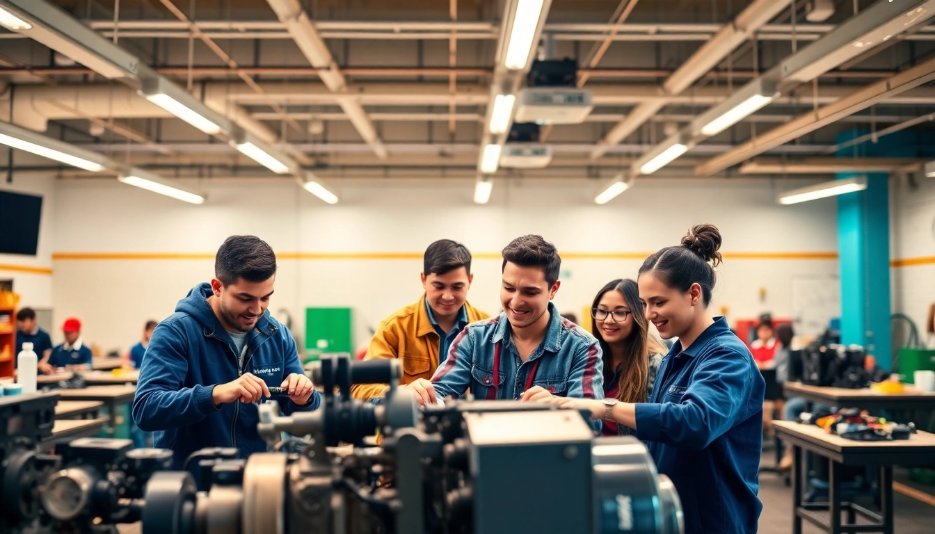 Students exploring trade schools oahu environment through hands-on learning activities.