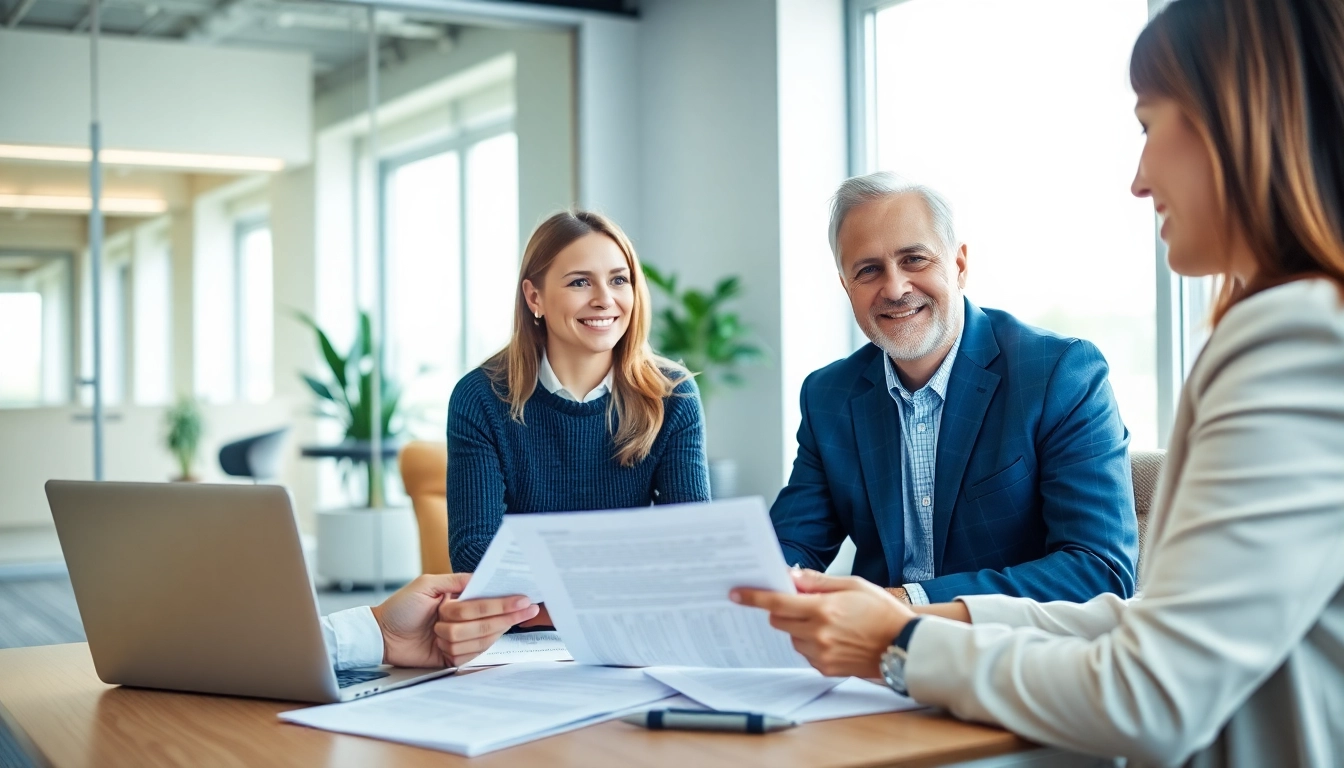 Couple consulting about Fixed Fee Divorce with a compassionate attorney in a welcoming office.