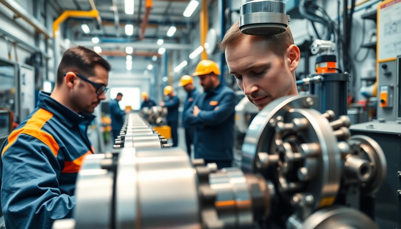 Indaero Fachmann, der an hochpräzisen Metallkomponenten in einem hochmodernen Umfeld arbeitet.