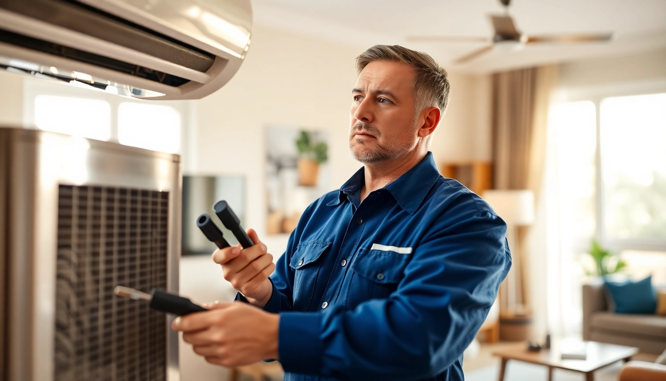 Expert technician performing AC repair in Glendale, AZ, showcasing skill and professionalism.